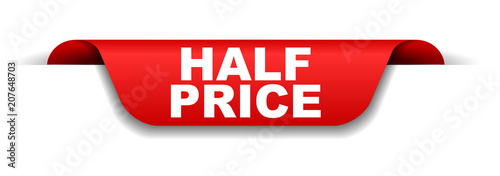 red banner half price
