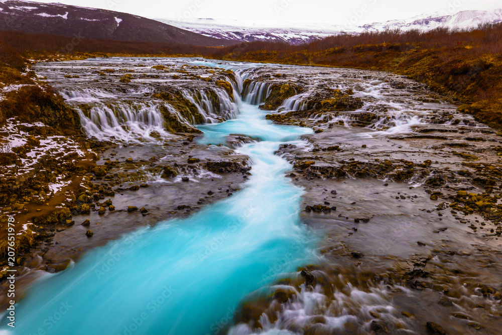 Bruarfoss - May 03, 2018: Bruarfoss Waterfall, Iceland