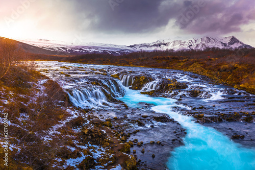 Bruarfoss - May 03, 2018: Bruarfoss Waterfall, Iceland