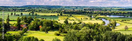 Panorama of Wittenham Clumps. photo