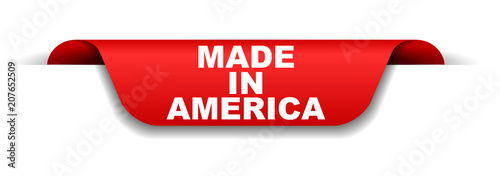 red banner made in america