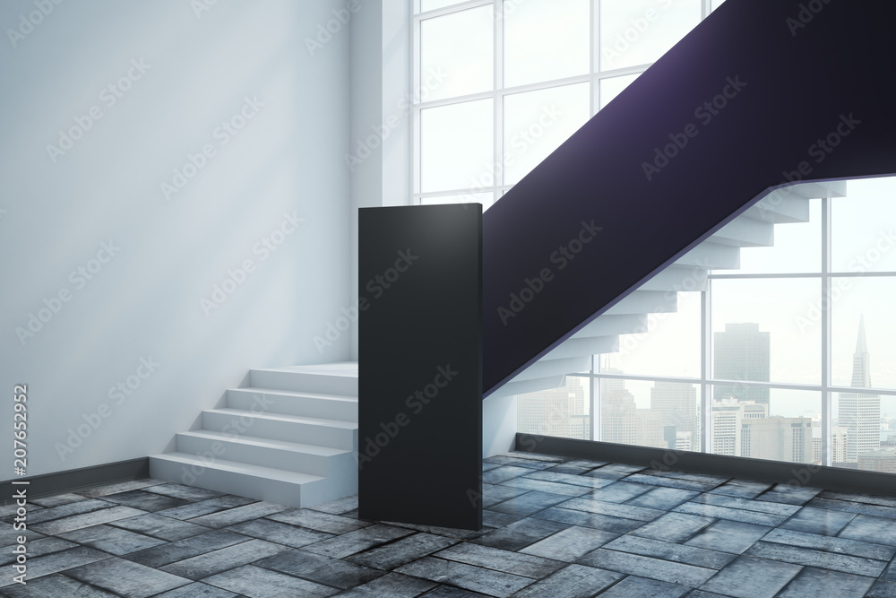 Obraz premium Modern interior with ad stand