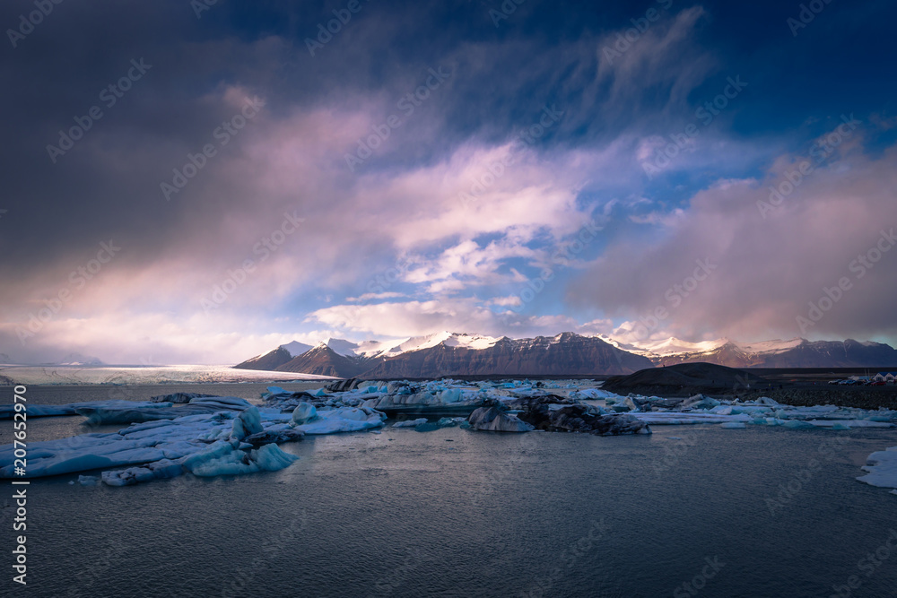 Jokulsarlon - May 05, 2018: Iceberg lagoon of Jokulsarlon, Iceland Jokulsarlon - May 05, 2018: Iceberg lagoon of Jokulsarlon, Iceland