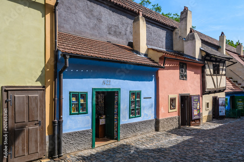 Obraz na plátně Golden Lane in Prague, Czech Republic