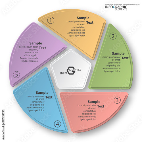Abstract 3D Paper Infographics