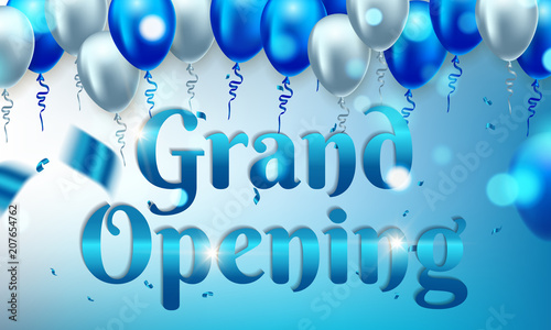 Grand opening vector illustration, background for new store, club, etc. 
