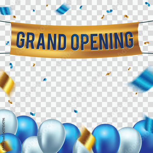 Grand opening vector illustration, background for new store, club, etc. 