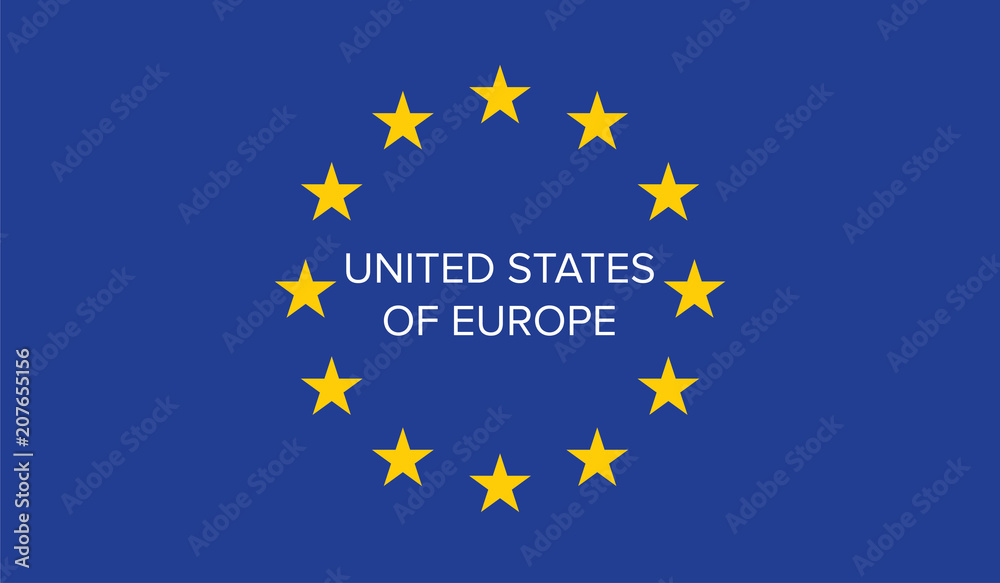 United States of Europe on EU flag