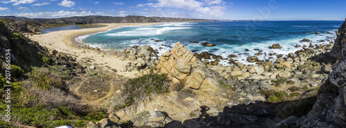 Tunquen Beach in Valparaiso region and close to Algarrobo, an awesome and wild beach with a lot of wildlife because of it wetlands photo