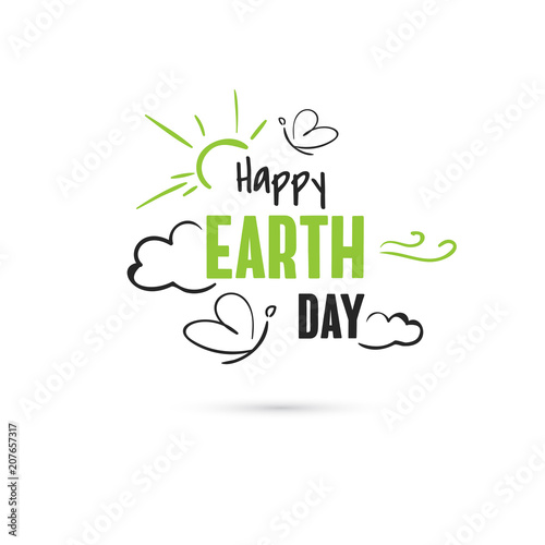 Happy Earth Day With Butterflies