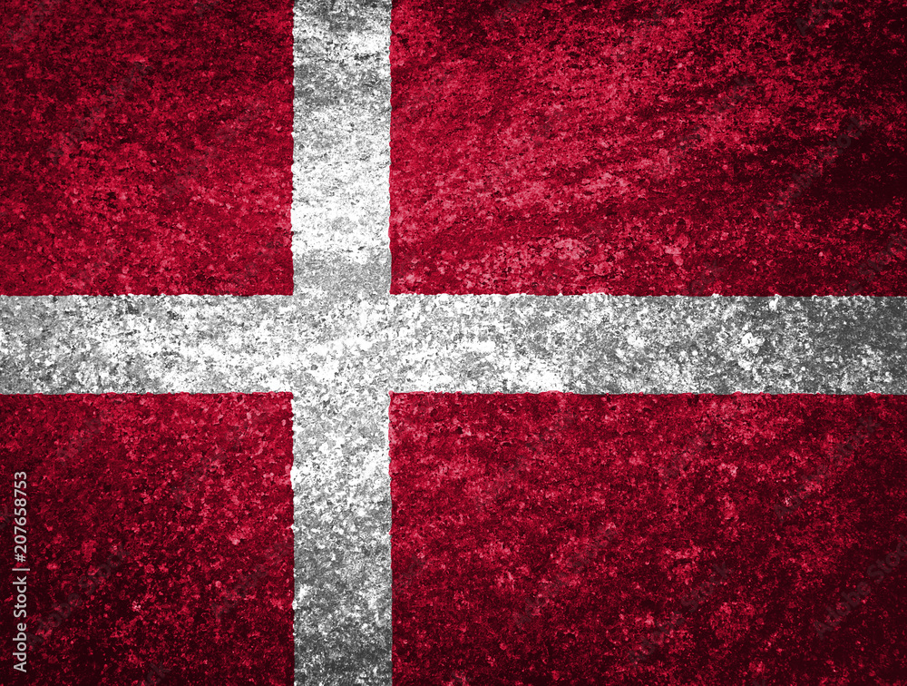 Texture of the flag of Denmark on marble tiles. Texture of the flag of Denmark on marble tiles.
