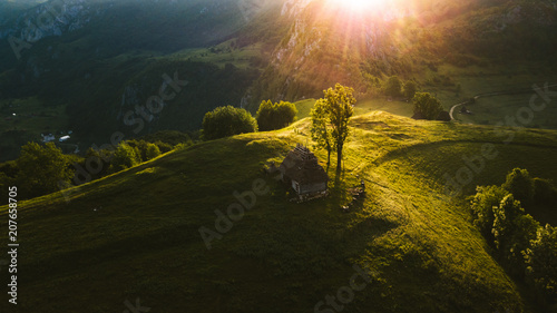 Landscape from Dumnesti, alba iulia, romania, sunrise photo