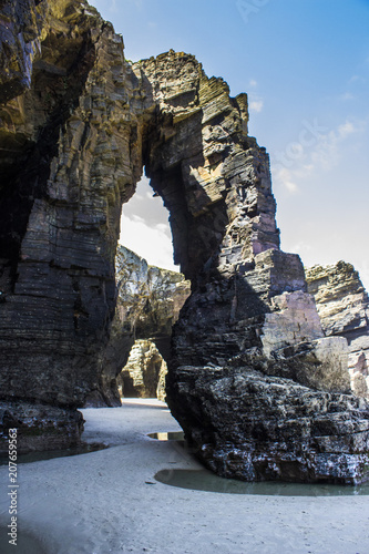"Playa de las Catedrales" an amazing beach at North Spain in the community of Galicia