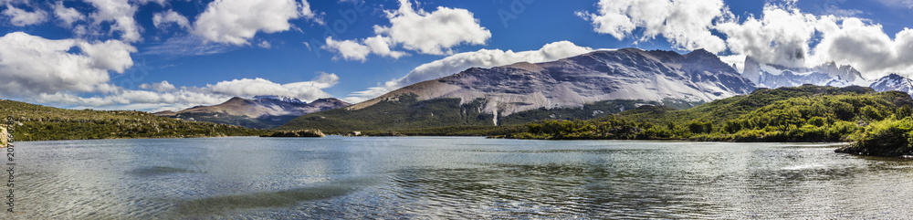 Fototapeta premium Mount Fitz Roy and its Lagoons making it a wonderful mountainscape