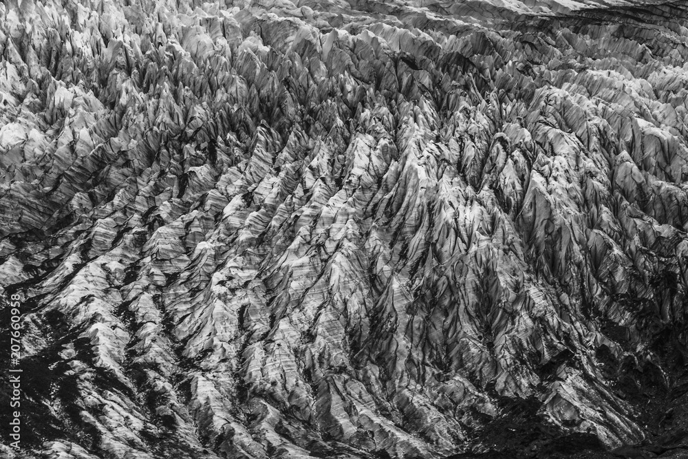 Crevasses at Cerro Torre Glacier inside the Glaciers National Park, Argentina Crevasses at Cerro Torre Glacier inside the Glaciers National Park, Argentina