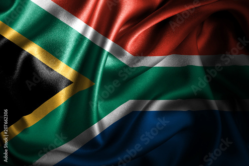 South Africa Silk Satin Flag photo