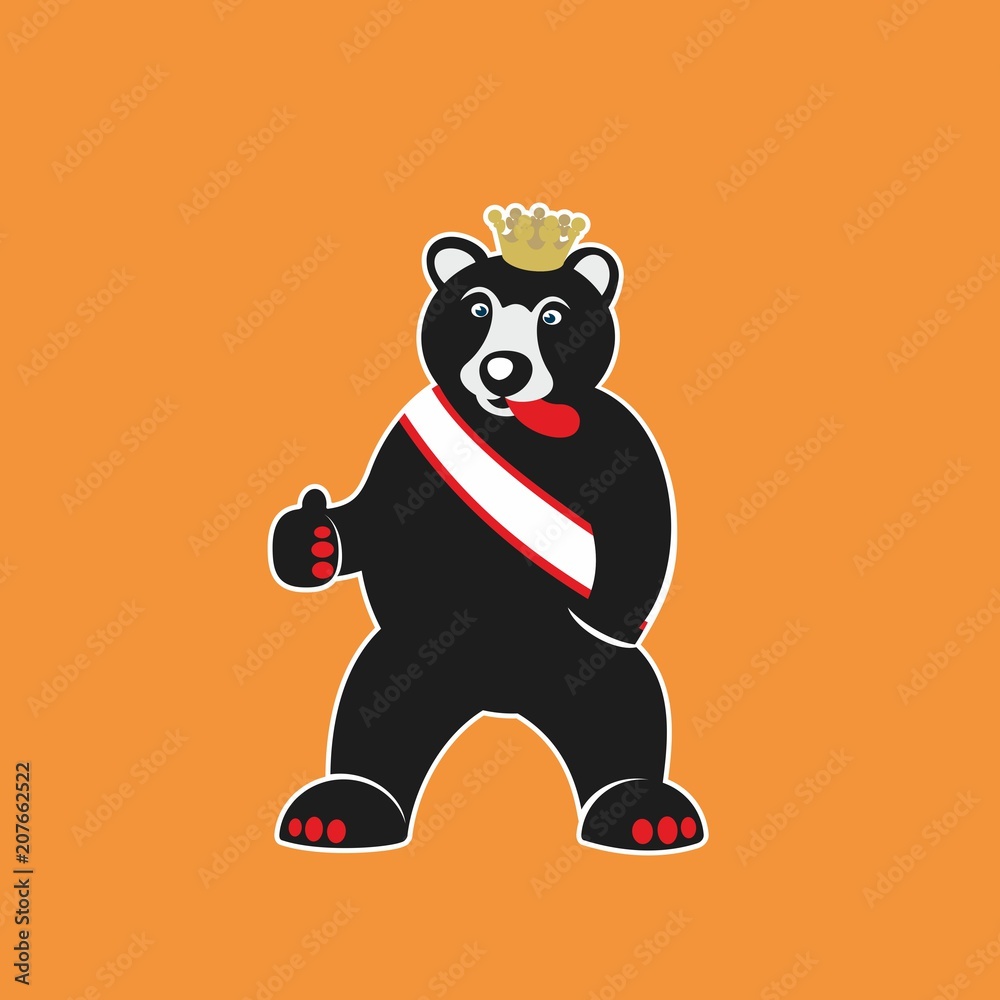 Naklejka premium Berliner Bär mit Daumen hoch