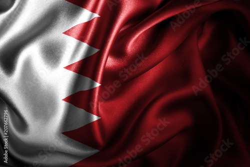 Bahrain Silk Satin Flag photo