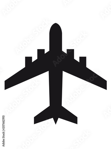 von oben linienflugzeug flugzeug fliegen pilot urlaub reisen flug jumbojet  groß design cool clipart Stock Illustration