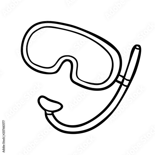 Coloring book, Snorkel mask