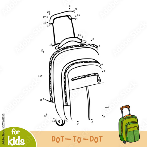 Numbers game, education dot to dot game, Suitcase