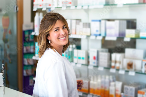 Woman customer in the pharmacy