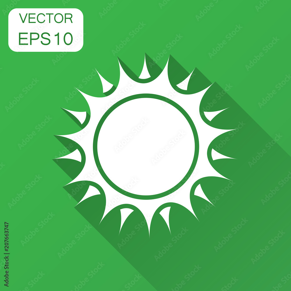 Sun vector icon. Summer sunshine illustration with long shadow. Sun sunlight concept. Sun vector icon. Summer sunshine illustration with long shadow. Sun sunlight concept.
