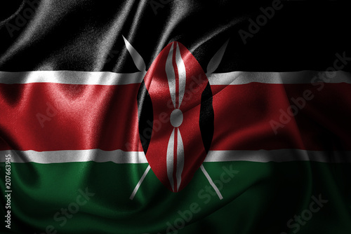 Photography Kenya Silk Satin Flag