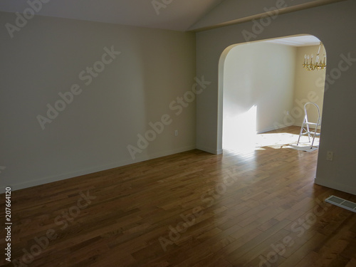 Finished Hardwoord Flooring Empty Room photo