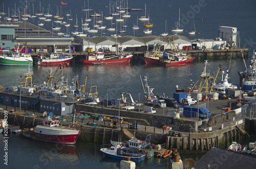 The harbour and marina at Brixham in Devon photo