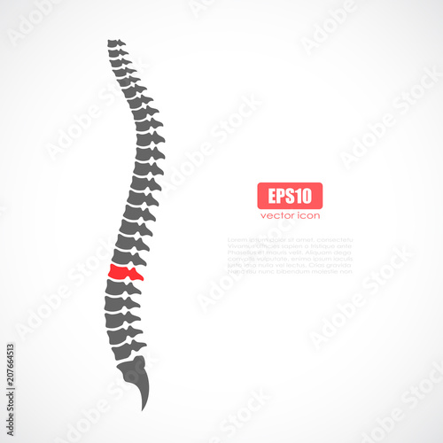 Spine pain vector icon