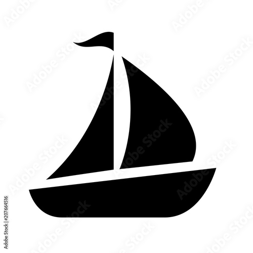 Yacht vector icon