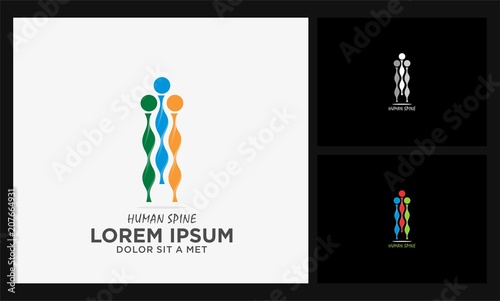 abstract human health spine logo