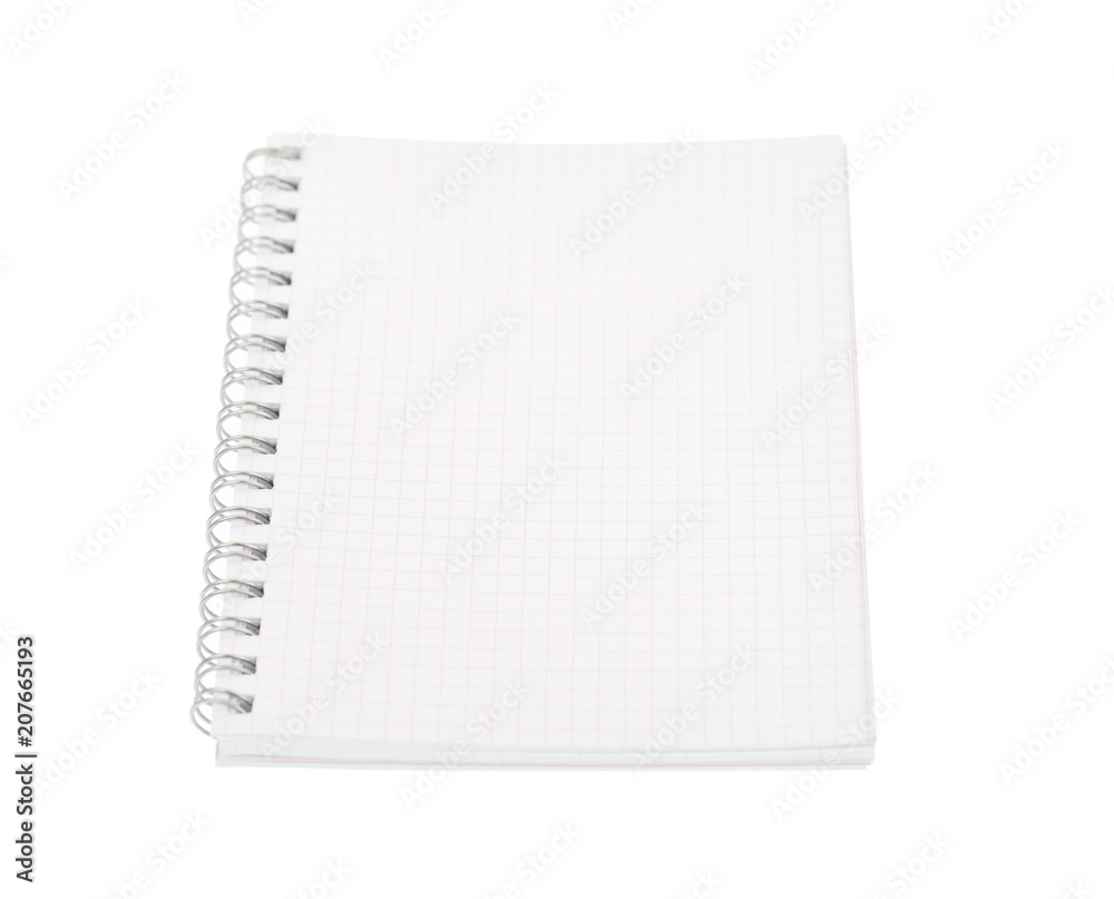 Spiral notebook isolated on white background. Spiral notebook isolated on white background.