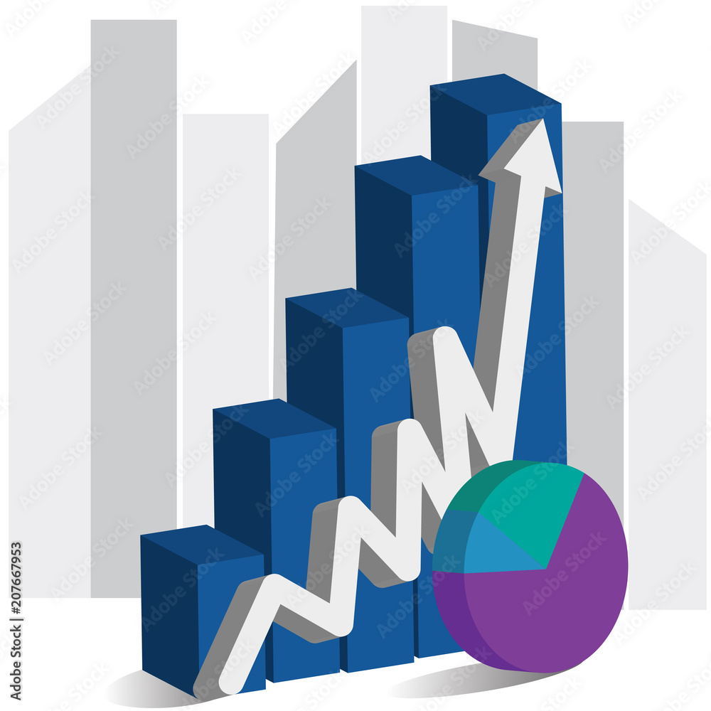 Business bar graph symbol logo vector Business bar graph symbol logo vector