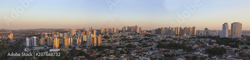 Ribeirao Preto city panoramic view skyline at sunset © Andre Nery