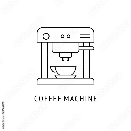 Coffee machine outline icon