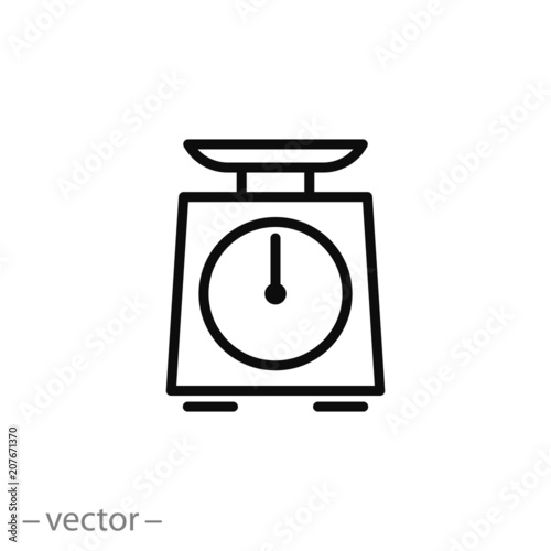 scales linear sign, icon vector