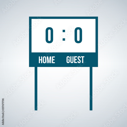Simple Home and guest scoreboard icon. vector illustration isolated on modern background.