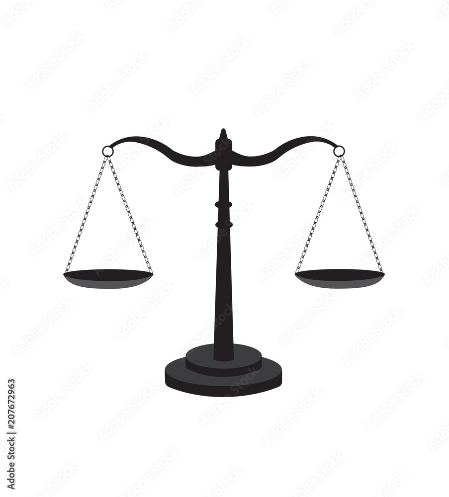 Scale of justice icon, vector Scale of justice icon, vector