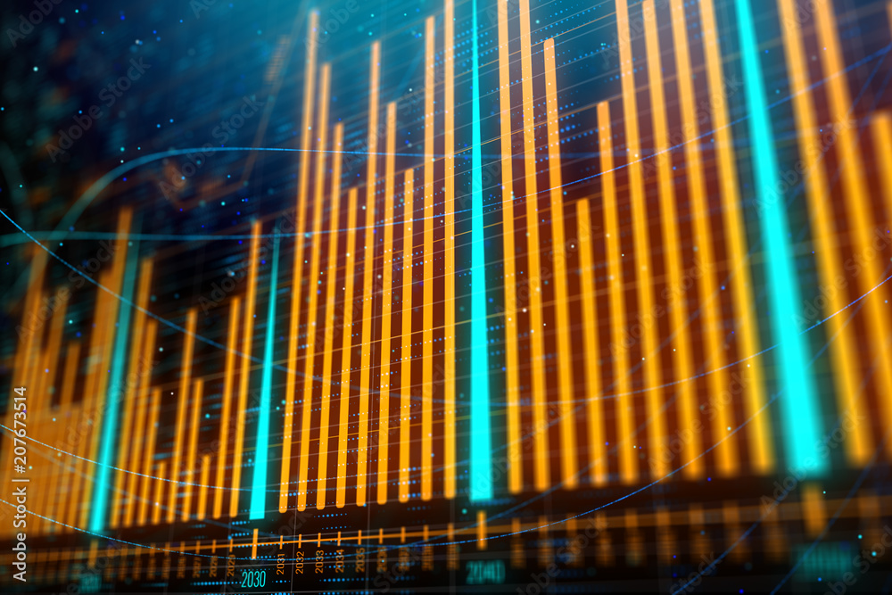 Obraz premium Investment and computer texture