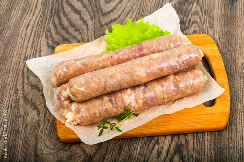 Natural sausages for grill