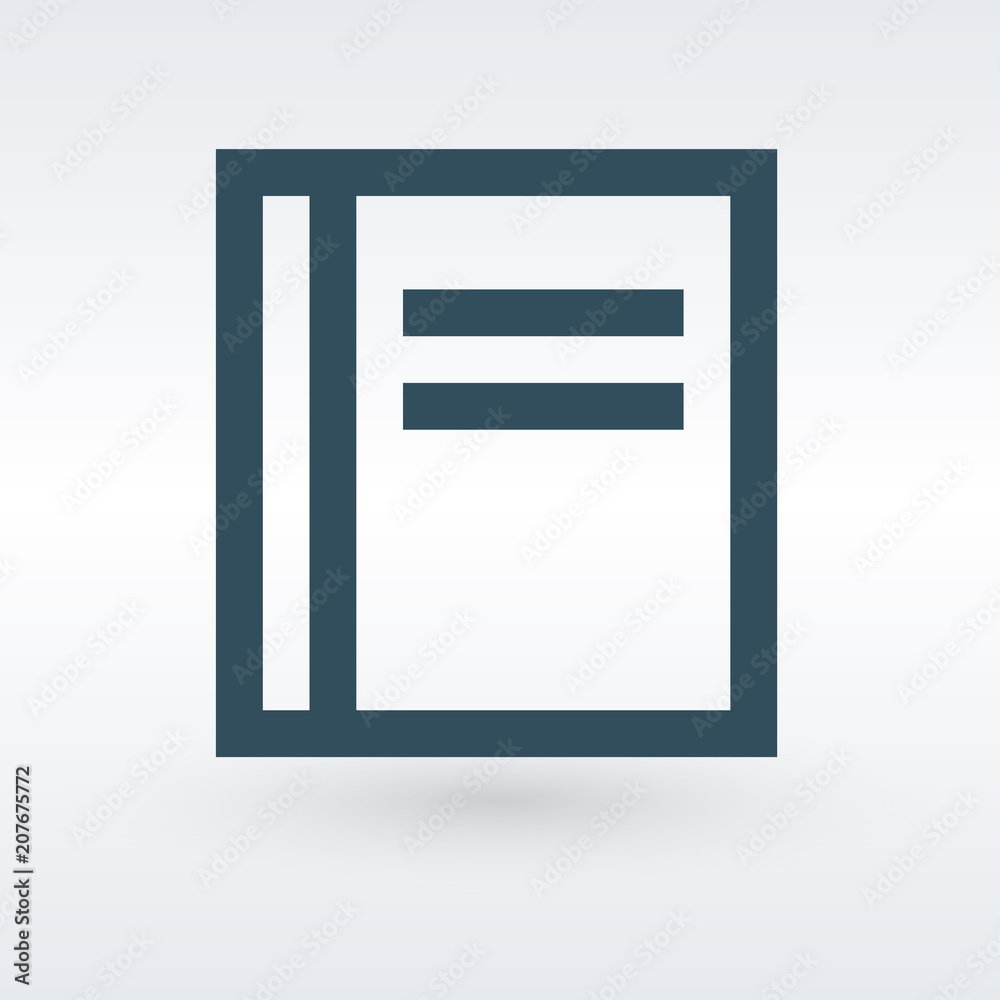 Book icon vector, solid vector illustration isolated on white background. Book icon vector, solid vector illustration isolated on white background.