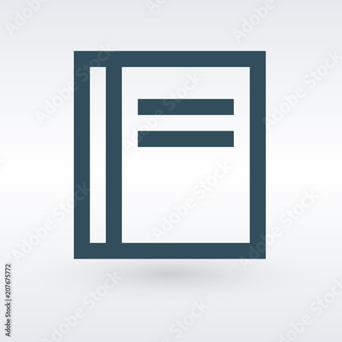Book icon vector, solid vec...