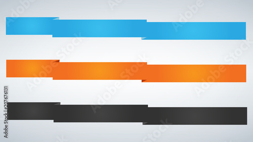 Flat vector ribbons banners...