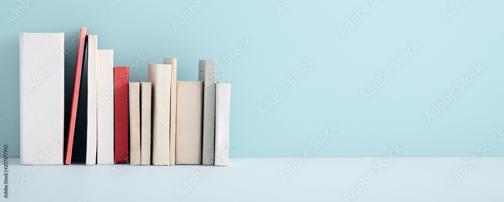 Books on a shelf