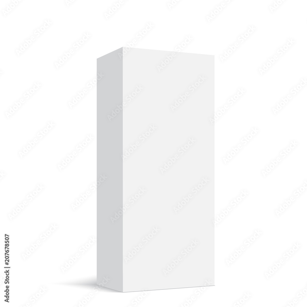 Blank vertical paper box. Vector illustration Blank vertical paper box. Vector illustration