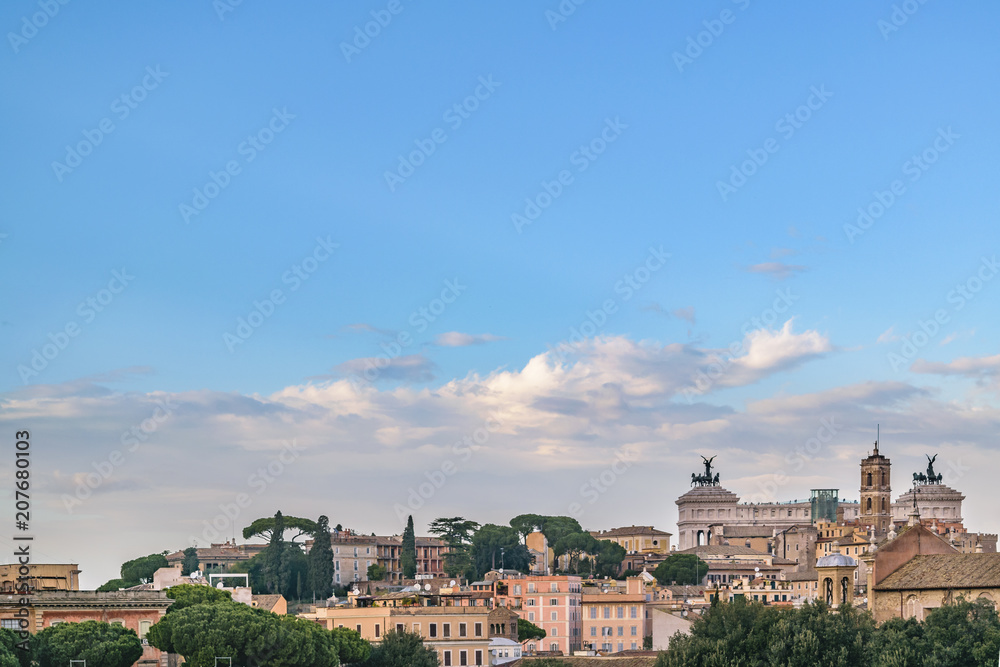 Aerial View Rome Cityscape