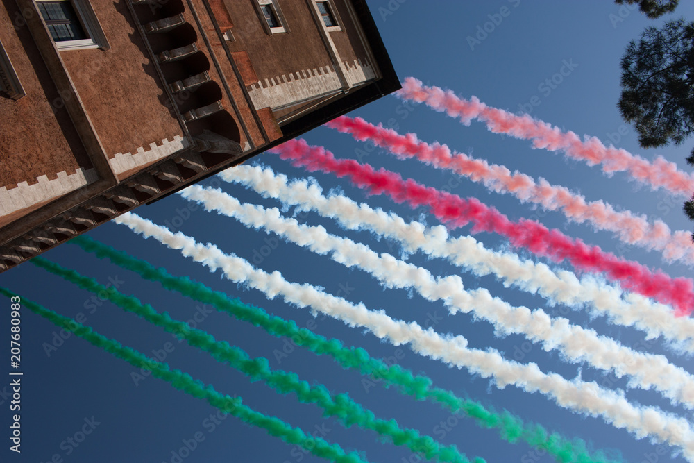 Italy Republic Day 2018 tricolor smoke trails
