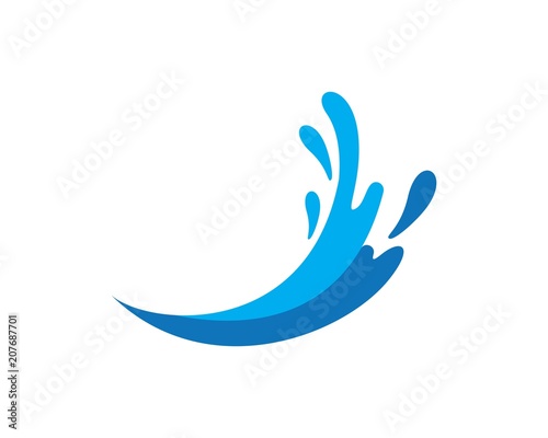 splash Water, Wave symbol and icon Logo Template